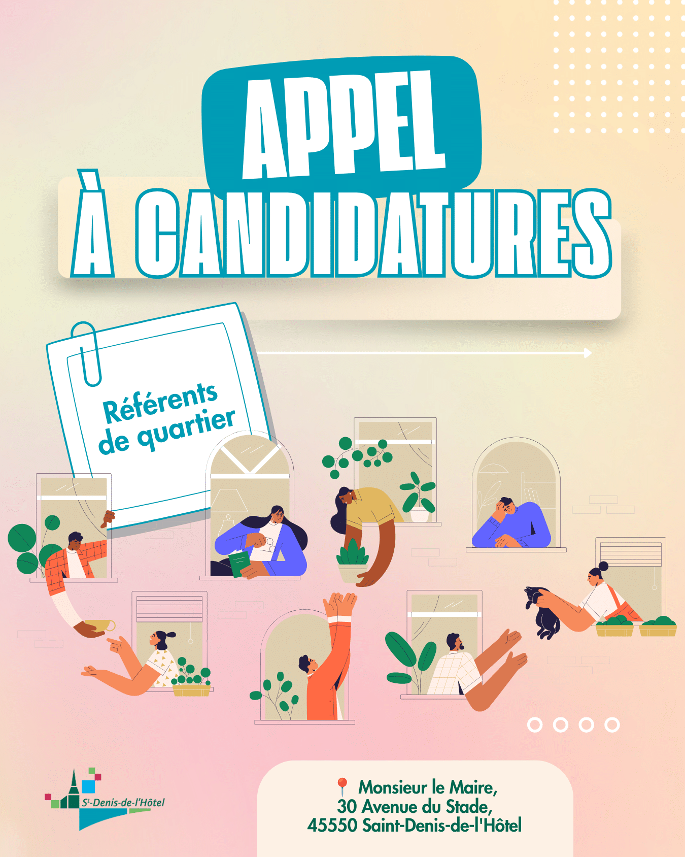 Appel à candidatures référents de quartier